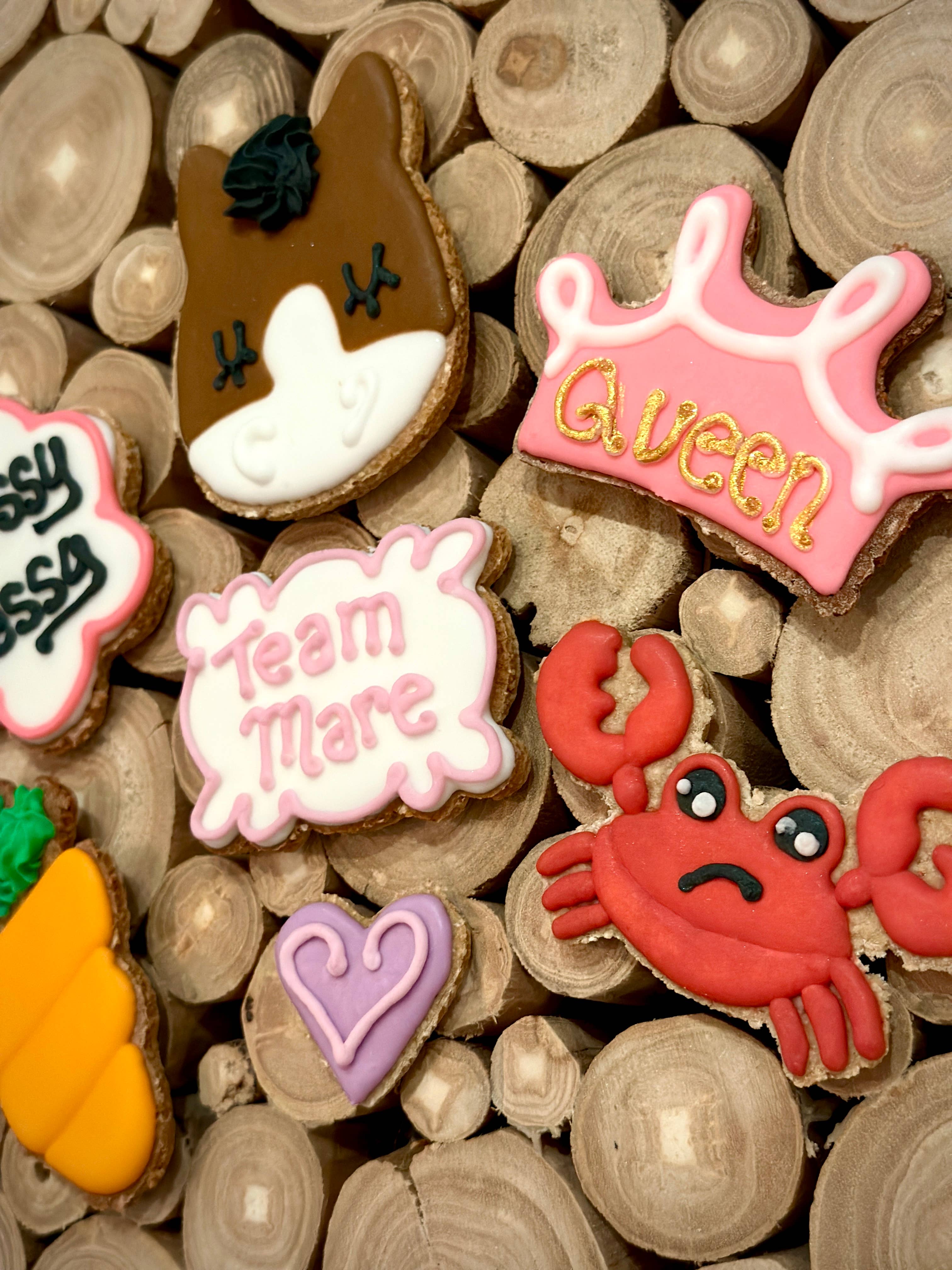 Team Mare Horse Cookie 7 pack: Gold