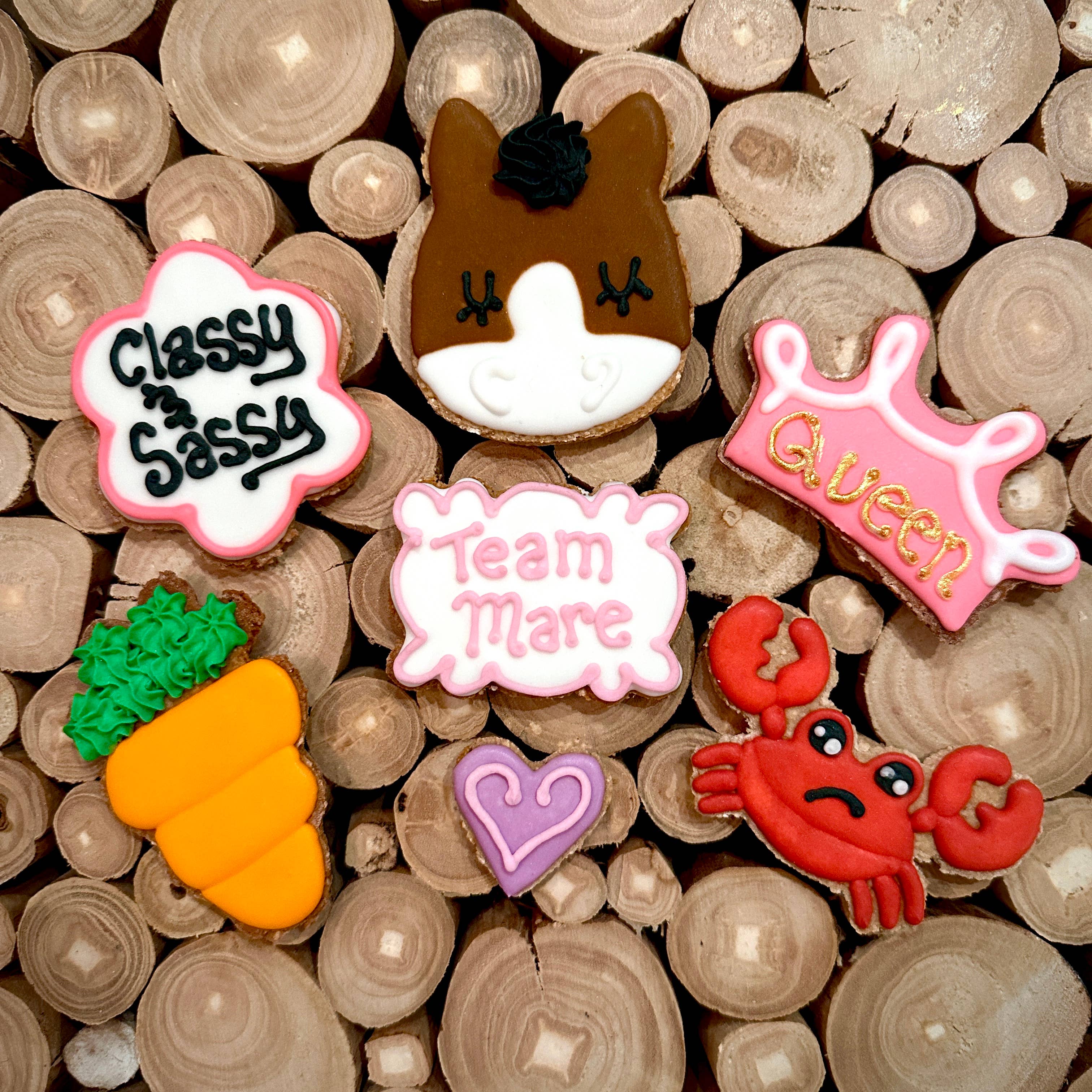 Team Mare Horse Cookie 7 pack: Brown
