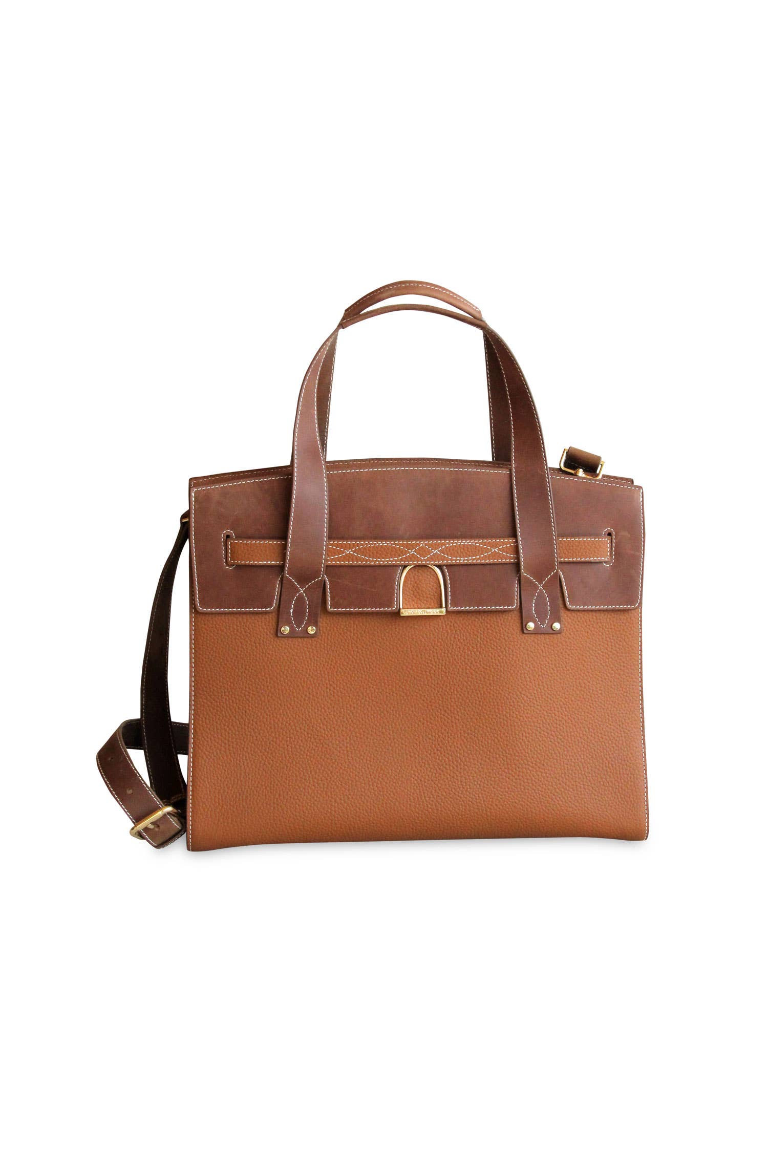 Stable Tote in Brindle & Teak