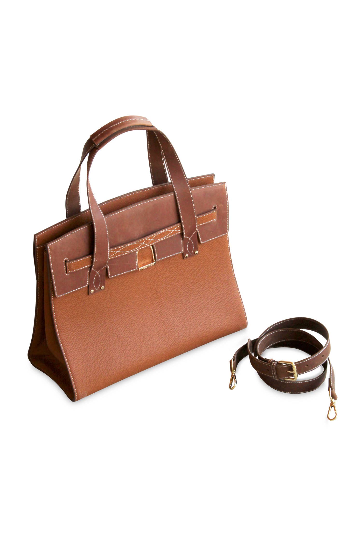 Stable Tote in Brindle & Teak