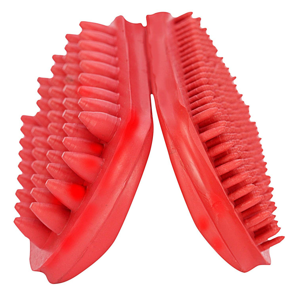 TuffRider Velvet Touch Horse Grooming Set: Red / Standard