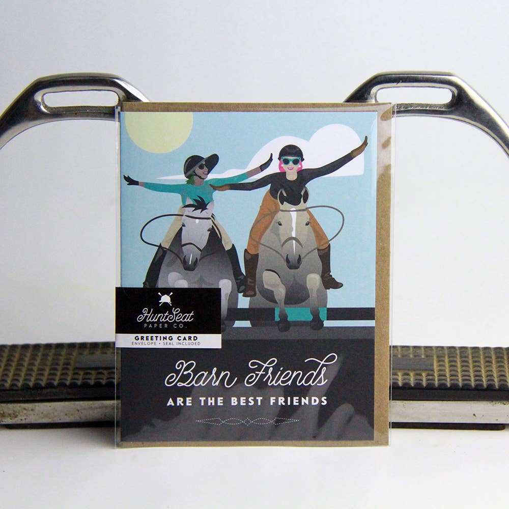 Barn Friends Equestrian Horse Greeting Card for barn gifts