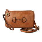 AWST Int'l Lila Vintage Snaffle Bit Clutch Crossbody Bag: Black