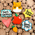 Team Gelding Horse Cookie 7 pack: Brown