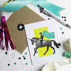 Birthday Parade Equestrian Horse Greeting Card